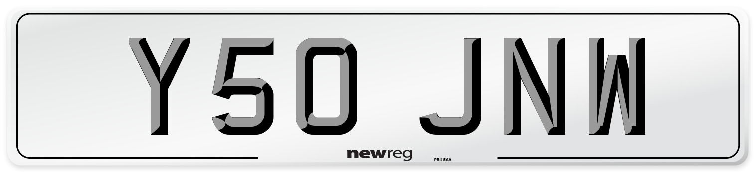 Y50 JNW Number Plate from New Reg